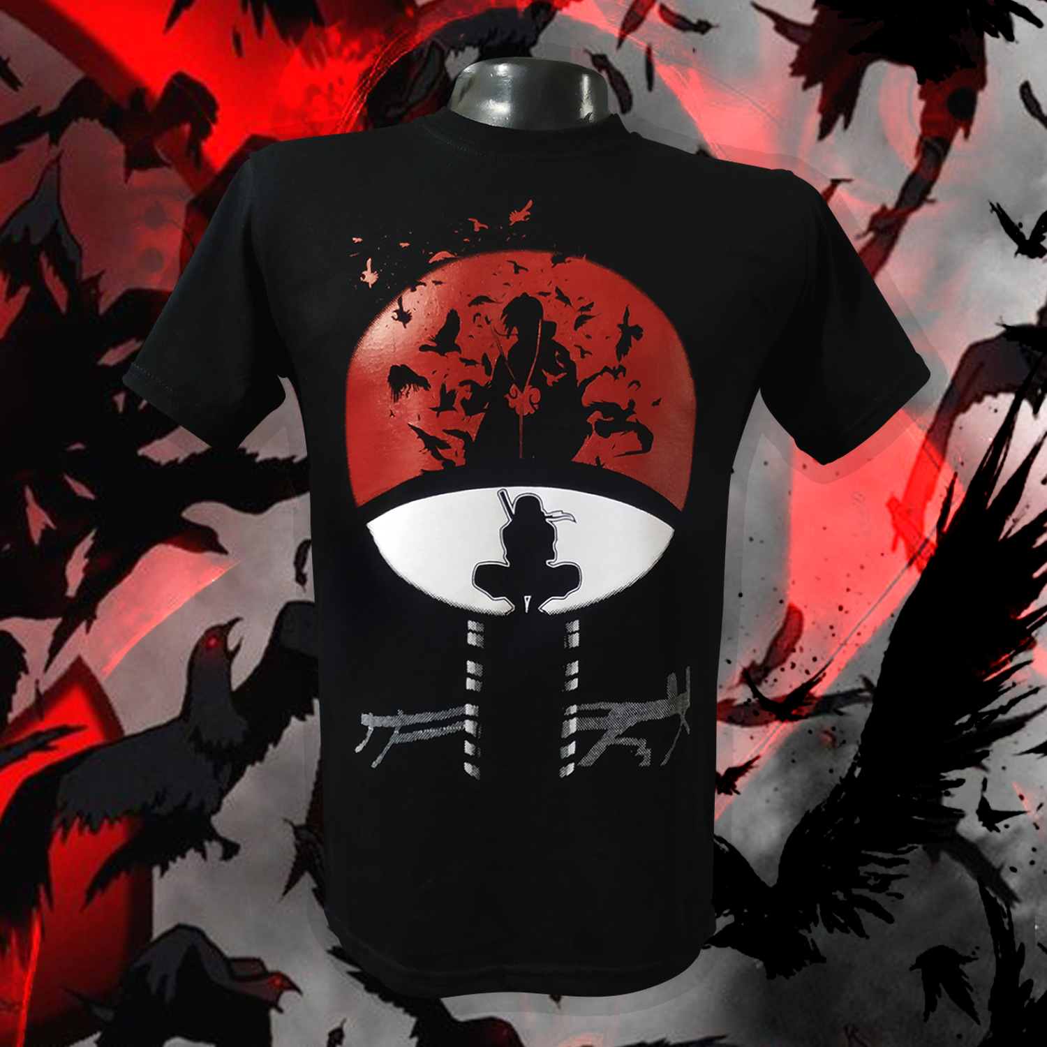 Camiseta Itachi Uchiha Mangekyō | Clan Uchiha Akatsuki | Estilo Sharingan