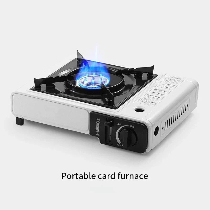 Camping Cassette Gas Stove Butane White-3