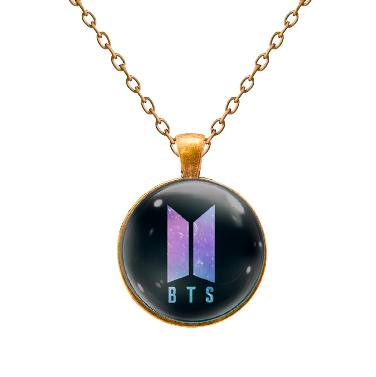 Collar BTS Logo | Galaxia ARMY K-Pop | Acabado Dorado