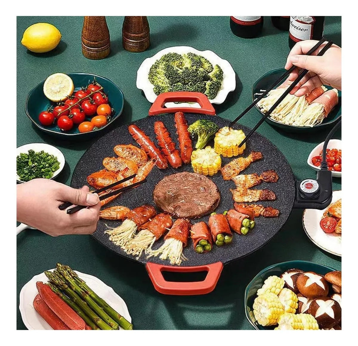 K-BBQ Eléctrica Multifuncional | Teppanyaki | Parrilla Koreana