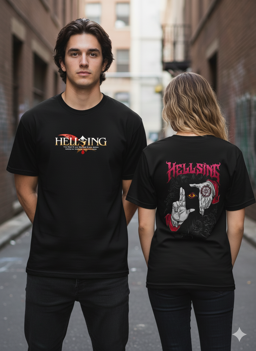 Camiseta Hellsing Alucard Sello Mágico | Manga Anime Gótico Dark