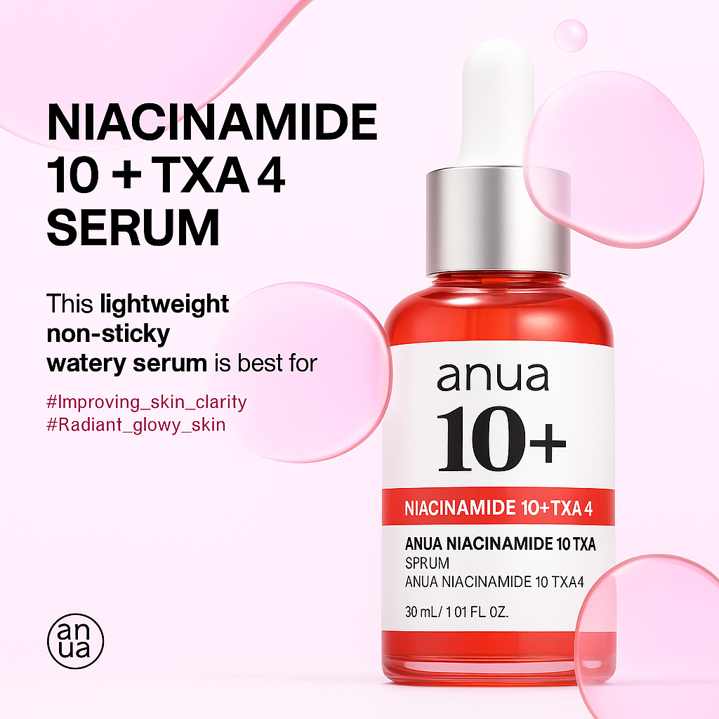Sérum Iluminador Anua Niacinamide 10% + TXA 4% - Para Manchas y Tono Desigual